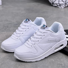 Load image into Gallery viewer, Women Fashion Sneakers Air Cushion Sports Shoes Pu Leather Blue Shoes White Pink Outdoor Walking Jogging Shoes
