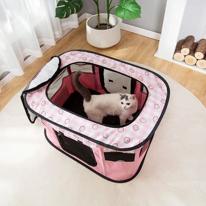 Cat Delivery Room with Foldable Design, Provides a Safe Space for Mama Cats and Their Kittens Multifunctional Pet Tent