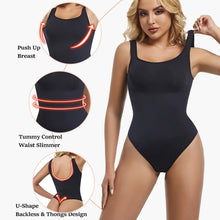 Load image into Gallery viewer, Seamless Bodysuit Women Shapewear Tummy Control Square Collar Tank Top U-Shape Backless Body Shaper Thongs Underwear
