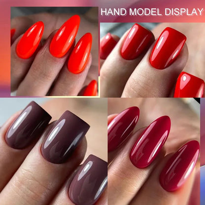 6Pcs/Set Gel Nail Polish Set 7ML Autumn Winter Coffee Color Series Semi Permanent UV Gel Chocolate Nail Art Gel Kit - Shop & Buy