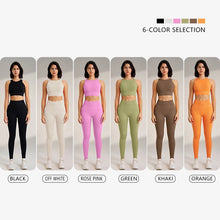Load image into Gallery viewer, Yoga Clothing Set Women&#39;s High Waisted Leggings and Top Two Piece Seamless Fitness Exercise Clothing
