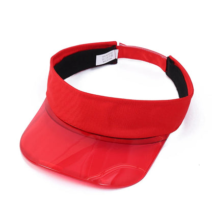 Plastic PVC Visor Caps Outdoor Sport Bicycle Sunshade Hat for Women