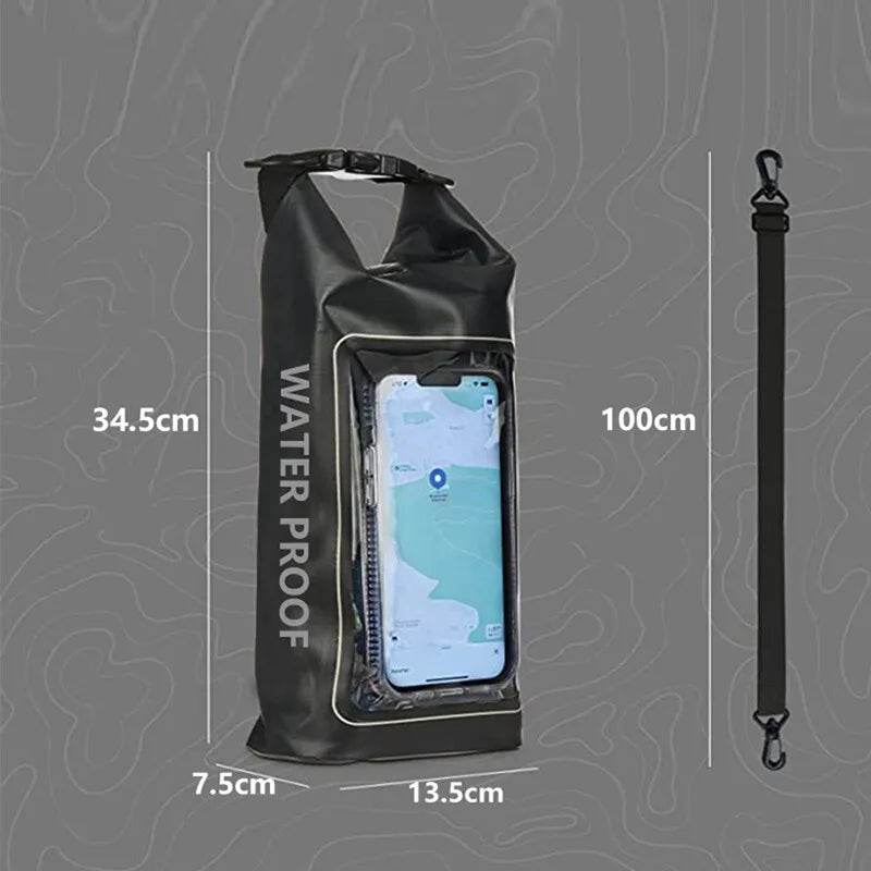 2L Dry Bag Touch Screen Waterproof Bags For Trekking Drifting Rafting Surfing kayak Outdoor Sports Bags Camping Equipment