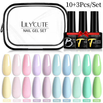 12PCs 7ml Spring Macaron Nail Gel Polish Set Semi Permanent UV Gel For Manicure Soak Off Gel Nail Polish Kit Varnishes - Shop & Buy