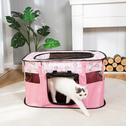 Cat Delivery Room with Foldable Design, Provides a Safe Space for Mama Cats and Their Kittens Multifunctional Pet Tent