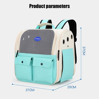 Pet Backpack Expandable Carrier Bag Portable Cat Small Dogs Outdoor Carrier Foldable Ventilated Design Large Cat Dog Backpack