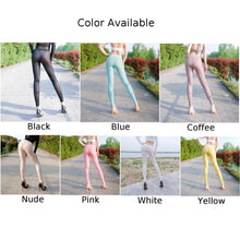 Load image into Gallery viewer, Sexy Women&#39;s Silky Transparent Leggings Solid Candy Color High Elastic Sheer Ultra-Thin Skinny Trousers
