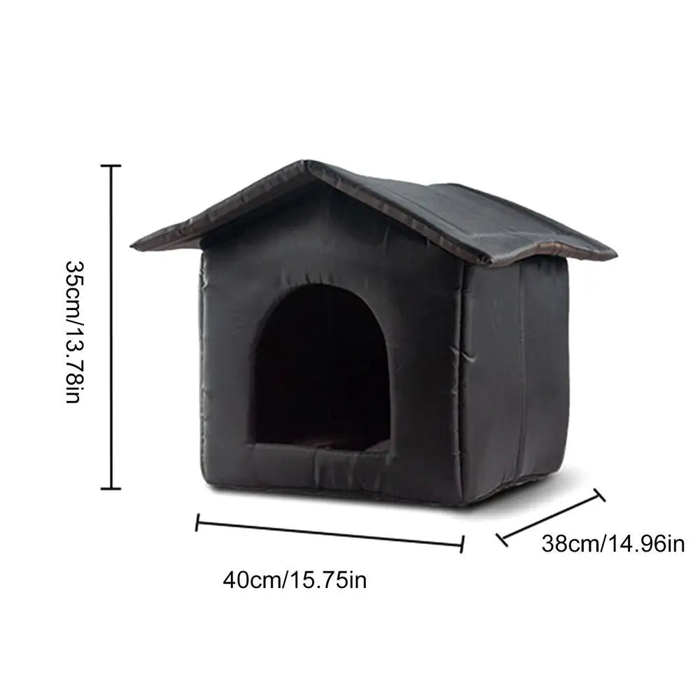 Foldable Cat House Outdoor Waterproof Pet House For Small Dogs Kitten Puppy Cave Nest With Pets Pad Dog Cat Bed Tent Supplies