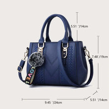 Load image into Gallery viewer, Embroidery Messenger Bags Women Leather Handbags Bags for Women Sac a Main Ladies hair ball Hand Bag
