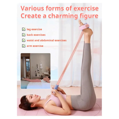 Fitness stretcher stirrup stretcher long pull unchanged sit-ups aids men and women 8 word tension rope fitness thin stomach