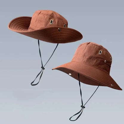 Womens Outdoor Sun Hat Summer UV Protection Bucket Safari Wide Brim Fisherman Cap - Shop & Buy