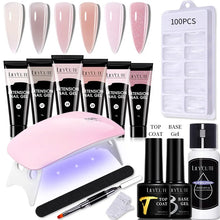 Load image into Gallery viewer, 15ML Manicure Set Quick Nail Extension Gel With 6W UV Lamp Dryer Finger Extend Mold Slip Solution Nail Art Tools Kit
