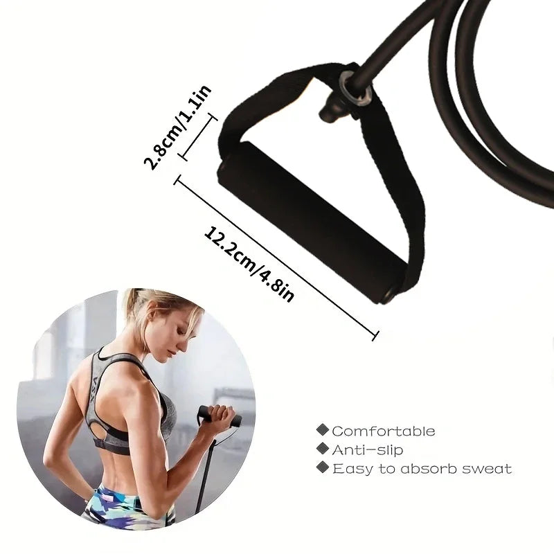 Resistance Bands Strength Training Equipment Fitness Strap Exercise Band With Handle Exercise At Home For Men and Women Expander