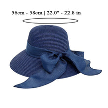 Load image into Gallery viewer, New Summer Sunscreen Hat Bowknot Straw Hat for Women Fashion Wide Brim Sunhat Beach Cap
