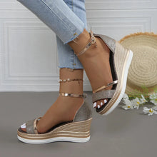 Load image into Gallery viewer, Summer New Super High Heel Women Sandals Women&#39;s Versatile Platform Flatform Shoes
