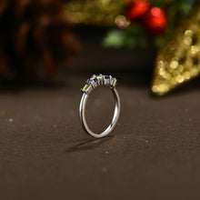 Load image into Gallery viewer, Classic Natural Amethyst Peridot Ring for Women Fine Jewelry
