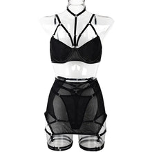 Load image into Gallery viewer, Transparent Tulle Women Luxury Designer Underwear Lingerie Set See Through Hot Sexy Bra Set
