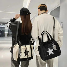 Load image into Gallery viewer, Personality Women Crossbody Bag Y2K Style Large Capacity Couple Shoulder Bag New Casual Nylon Tote Bag Luxury Drawstring Handbag
