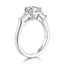 Load image into Gallery viewer, All Moissanite Engagement Rings For Women Three Stone Solid 925 Silver Cushion Cut
