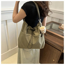 Load image into Gallery viewer, New Large Capacity Shoulder Bag For Women Waterproof Nylon Drawstring Pleated Crossbody Bag
