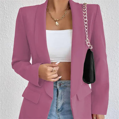 Women's Jacket Outerwears Solid Color Loose Fit Suit Jacket Temperament Commuting Spring Summer Thin Clothing - Shop & Buy