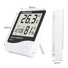 Load image into Gallery viewer, HTC-1 HTC-2 LCD Electronic Digital Temperature Humidity Meter Home Thermometer Hygrometer Indoor Outdoor Weather Station Clock
