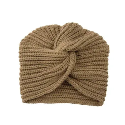 Women's Knitted Turban Hat Bohemia Cashmere Cross Wrap Head Lndian  Wool   Bonnet Turbante Cap - Shop & Buy