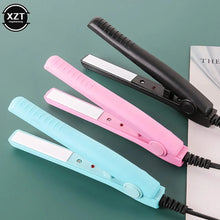 Load image into Gallery viewer, Portable 2 in 1 Curling Iron Ceramic Curling Iron and Straightener Mini Iron Straightener Plate Clip Hair Styling Tools
