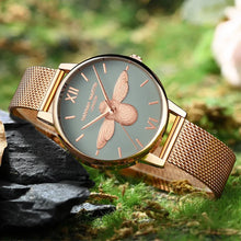 Load image into Gallery viewer, Stainless Steel Mesh Wristwatches Top Brand New Luxury Japan Quartz Movement Rose Gold Designer Elegant Style Watches For Women
