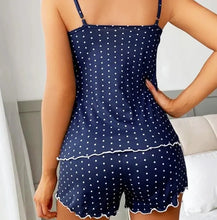 Load image into Gallery viewer, Sexy Summer Two Pieces Women Pajamas Set Deep V-Neck Tops And Shorts Pajama Suit
