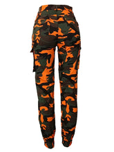 Load image into Gallery viewer, Plus Size trousers Camo Print Side Pocket Cargo Pants women actical Camouflage Joggers
