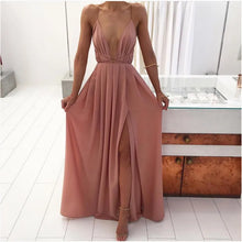 Load image into Gallery viewer, New Summer Autumn Women Fashion Elegant Puff-Sleeve V Corset Dresses Evening Prom Female Party Lady Clothes
