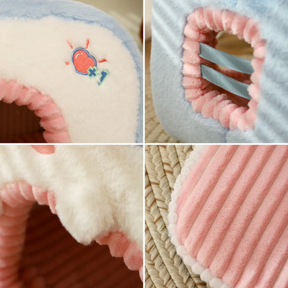 Cute Cat Bed Warm Pet House Kitten Cave Cushion Comfort Cat House Tent Puppy Nest Small Dog Mat Supplies Bed for Cats