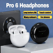 Load image into Gallery viewer, Air Pro 6 TWS Wireless Headphones Bluetooth Earphones For iPhone 15 14 13 12 Pro Max Mini Headset Earbuds
