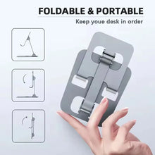 Load image into Gallery viewer, Aluminum Alloy Portable Tablet Holder For iPad Adjustable Flexible Folding Lazy Desktop Live Mobile Phone Stand Mount
