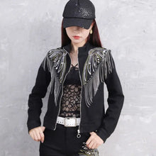 Load image into Gallery viewer, Women Jacket Coat Stage Performance Costumes Are Sparkling, Spring Autumn New Tassel Sequins Slim Handsome for External Wear
