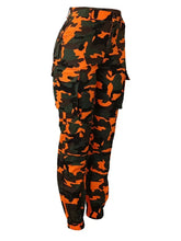 Load image into Gallery viewer, Plus Size trousers Camo Print Side Pocket Cargo Pants women actical Camouflage Joggers
