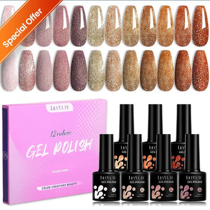 12PCs 7ml Spring Macaron Nail Gel Polish Set Semi Permanent UV Gel For Manicure Soak Off Gel Nail Polish Kit Varnishes - Shop & Buy