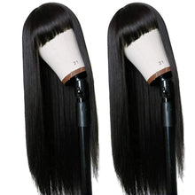 Load image into Gallery viewer, Straight Wigs with Bangs Human Hair Wigs for Black Women
