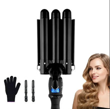 Load image into Gallery viewer, 3 Barrel Curling Iron Wand Electric Professional Ceramic Hair Curler Roller Lcd Curling Iron
