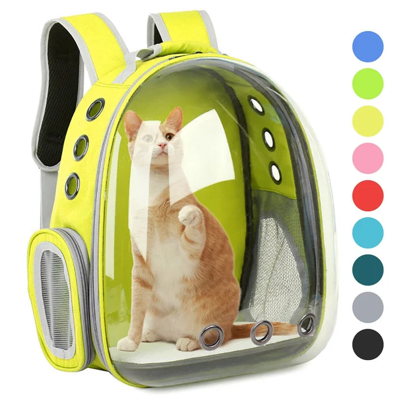 Cat Carrier Bag Outdoor Pet Shoulder bag Carriers Backpack Breathable Portable Travel Transparent Bag For Small Dogs Cats