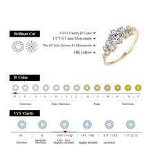 Load image into Gallery viewer, New 10K 14K Yellow Gold Moissanite Rings for Men Women Handmade Round Rings
