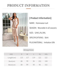 Load image into Gallery viewer, New Sexy Solid Color Long Nightdress Women&#39;s Pajamas Ice Silk Sexy Seductive Silk Stain Halter Pajamas
