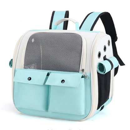 Ventilation Large Capacity Cat Carrier Backpack Adjustable Strap Pet Carrying Bag Foldable Cat Backpack for Outdoor Travel Pet