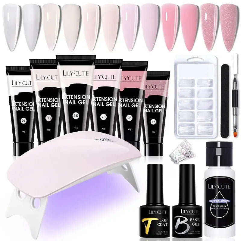 15ML Quick Extension Gel Kit All for Manicure Gel Nail Extension Set Slip Solution Acrylic Gel Polish Nail Art DIY Tool - Shop & Buy