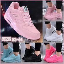 Load image into Gallery viewer, Women Fashion Sneakers Air Cushion Sports Shoes Pu Leather Blue Shoes White Pink Outdoor Walking Jogging Shoes
