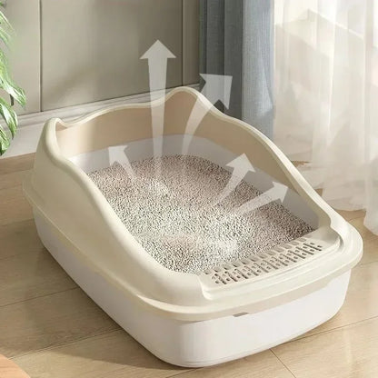 Cat Litter Box Small Size Pet Sandbox for Kitty Anti-Splash Cats Toilet