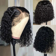 Load image into Gallery viewer, 13x4 Kinky Curly Bob Wig Human Hair Lace Frontal Wigs 180 Density Glueless Wigs Deep Curly Wig 10-16inch
