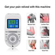 Load image into Gallery viewer, 12 Modes Tens Machine Unit 4 Electrode Pads for Pain Relief Pulse Massage
