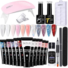 Load image into Gallery viewer, Extension Nail Gel Set 6W LED Lamp Finger Extend Mold Acrylic Solution All For Quick Extension Full Manicure Tools Kit
